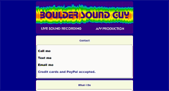 Desktop Screenshot of bouldersoundguy.com