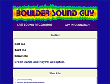 Tablet Screenshot of bouldersoundguy.com